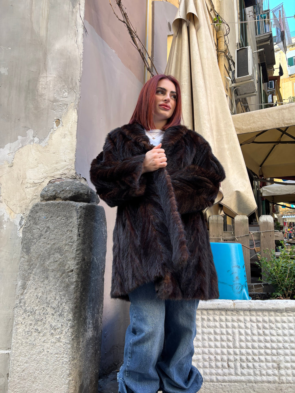 40 PELLICCIA IN VISONE SPIGATO