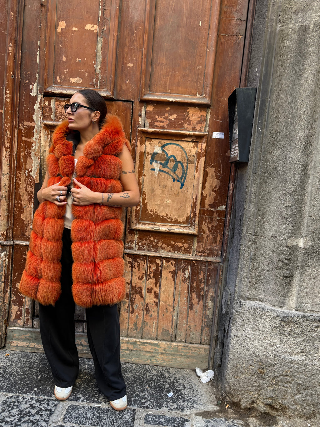 27 PELLICCIA GILET IN VOLPE