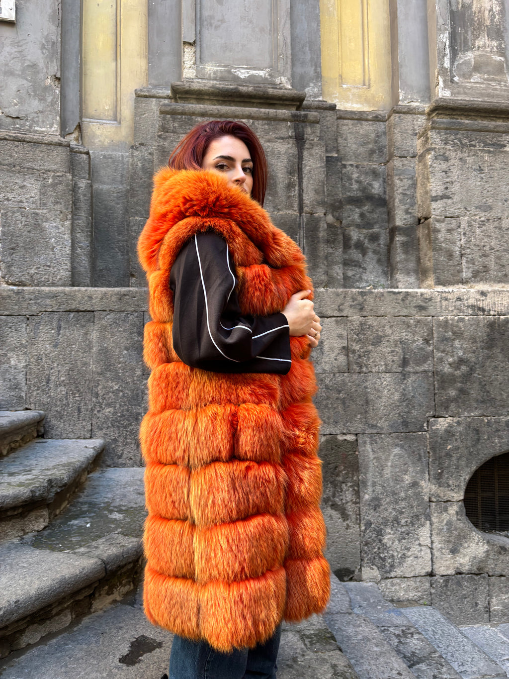 27 PELLICCIA GILET IN VOLPE