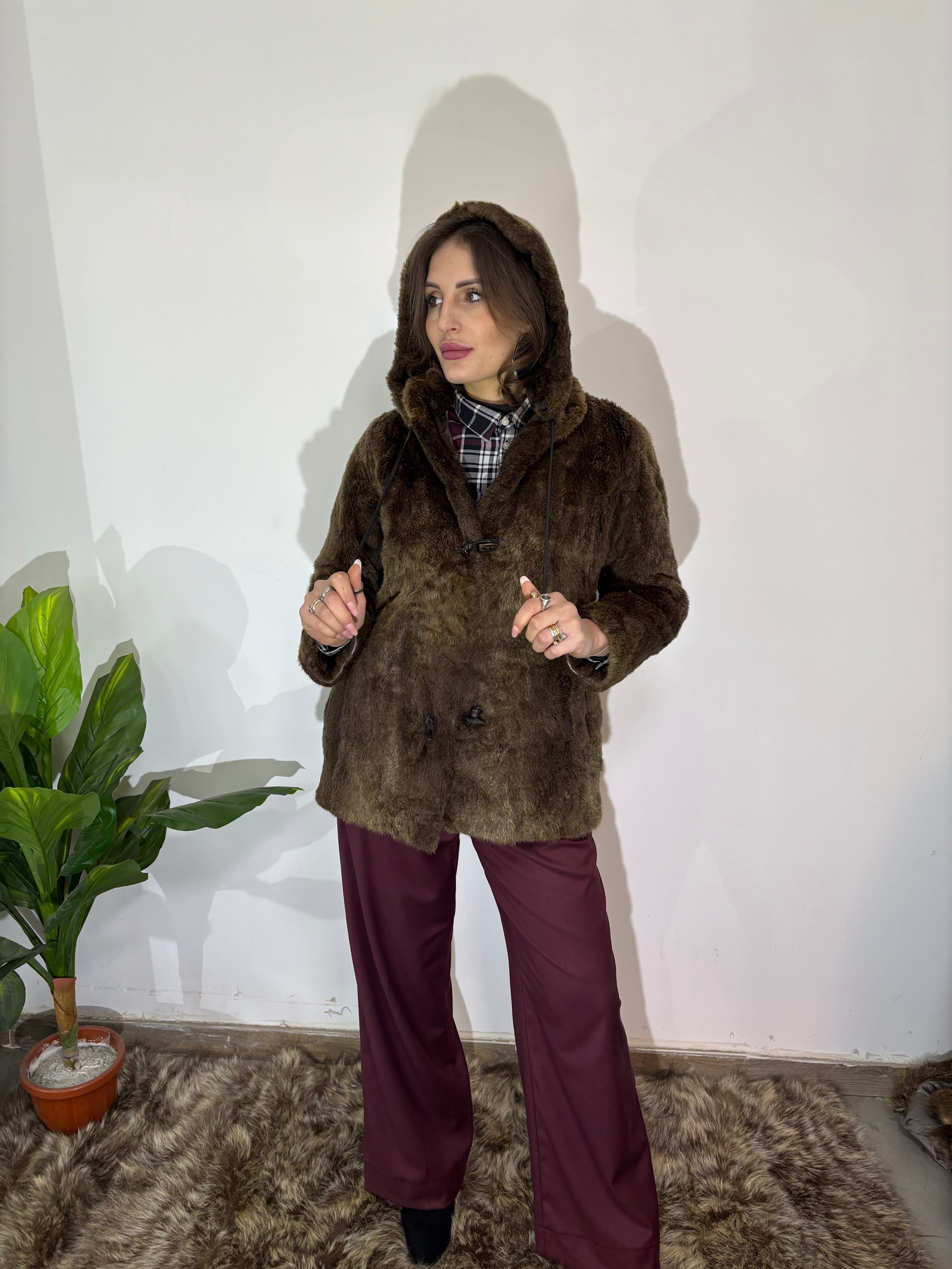PELLICCIA IN CASTORO CON CAPPU 170
