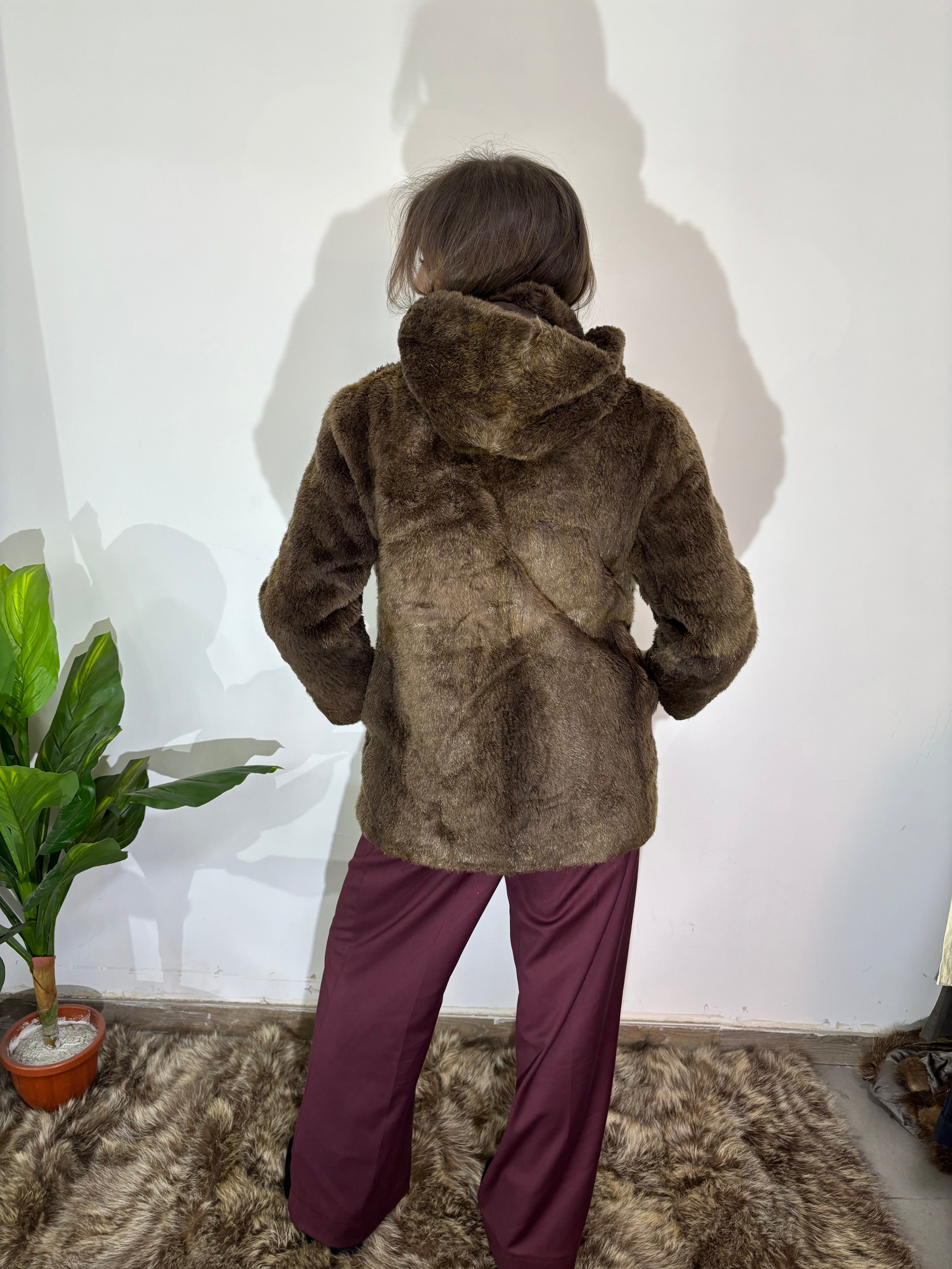 PELLICCIA IN CASTORO CON CAPPU 170